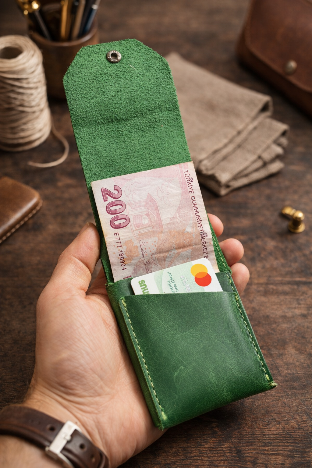 Deri Kartlık Cüzdan