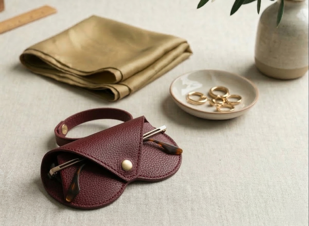 Deri Askılı Gözlük Kılıfı