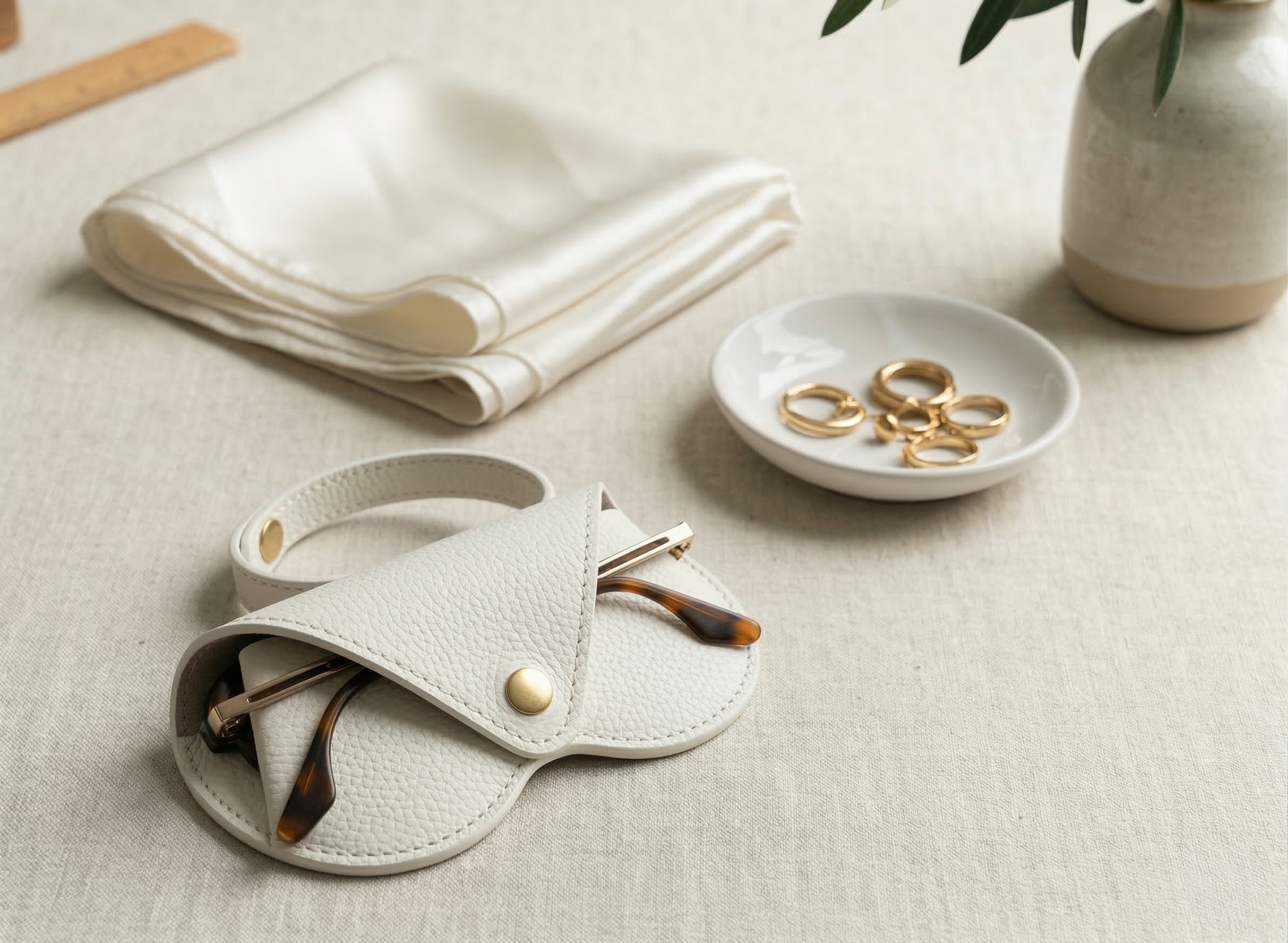 Deri Askılı Gözlük Kılıfı